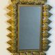Rectangular wrought iron sun mirror from the 50