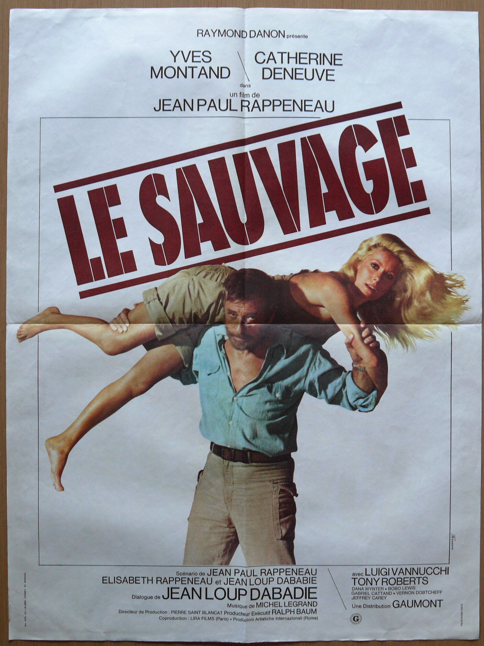 Original cinema poster - "le sauvage" - montand, deneuve