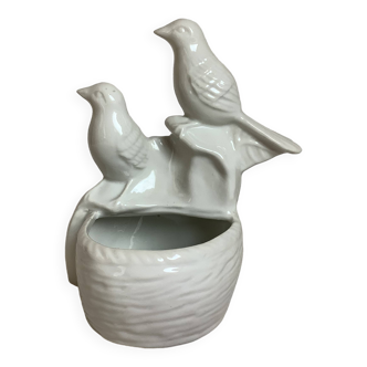 Cache pot jardinière oiseaux zoomorphe