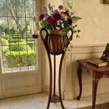 Elegante Porta Vaso Vintage in Ciliegio