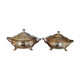 Pair of old silver metal vegetables