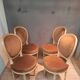 Set of 4 Louis XVI style medallion chairs