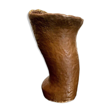 Sculptural studio ceramic art vase from Atelier Sorembe, Germany 1970s