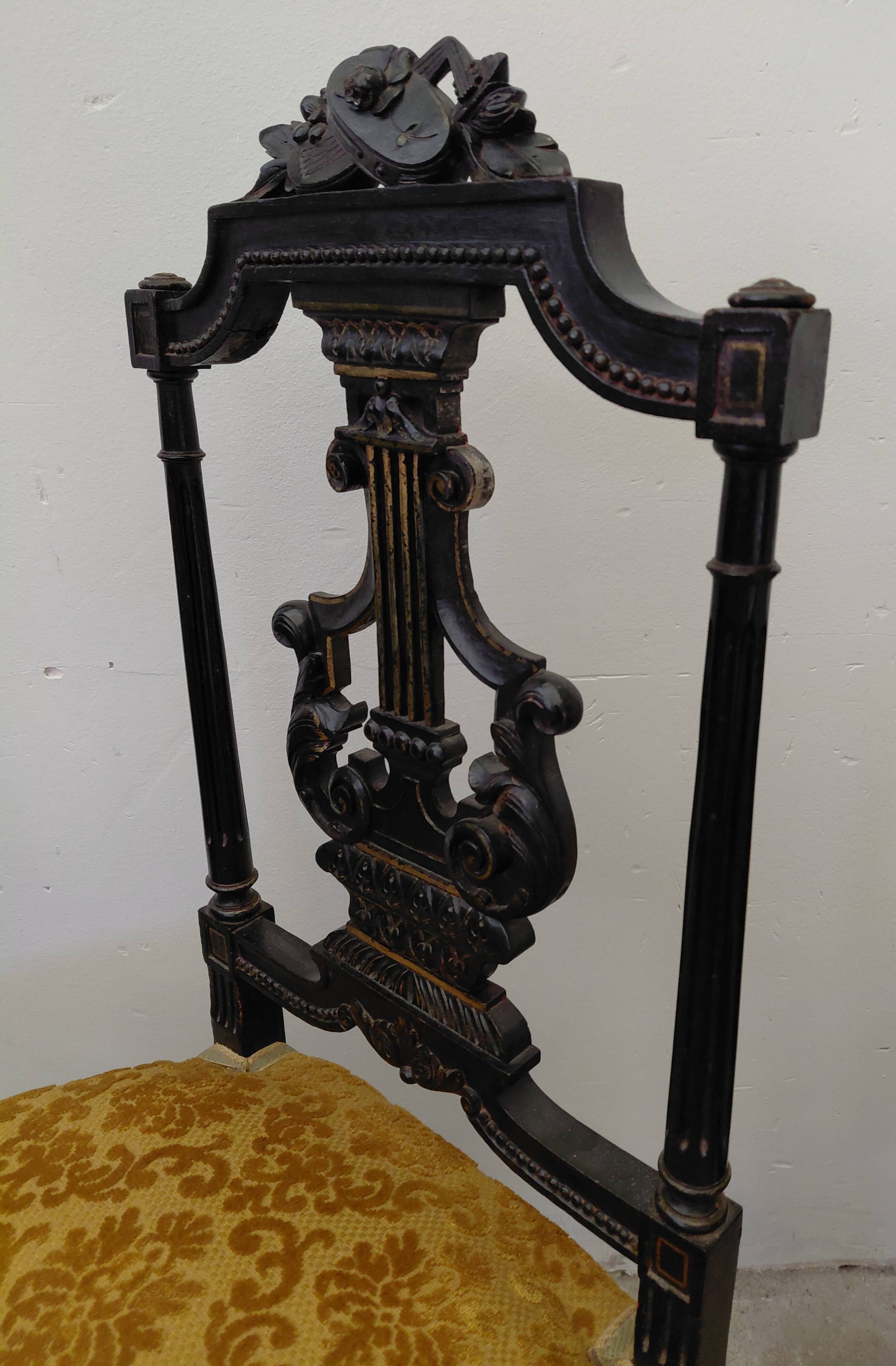 Pair of musical chairs, 19th century