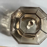 Italian smoked glass ceiling light Space Age