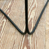Bar stool in steel and walnut