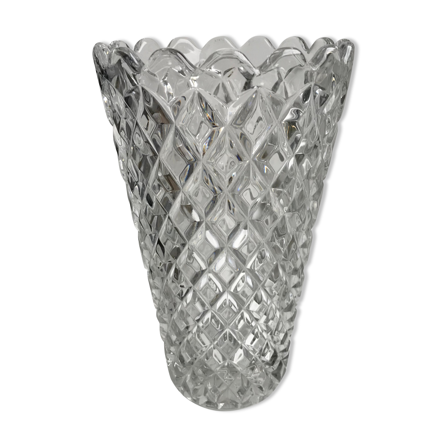 Art Deco crystal vase 50s
