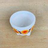 Poppy orange flowers 70's Arcopal opaline