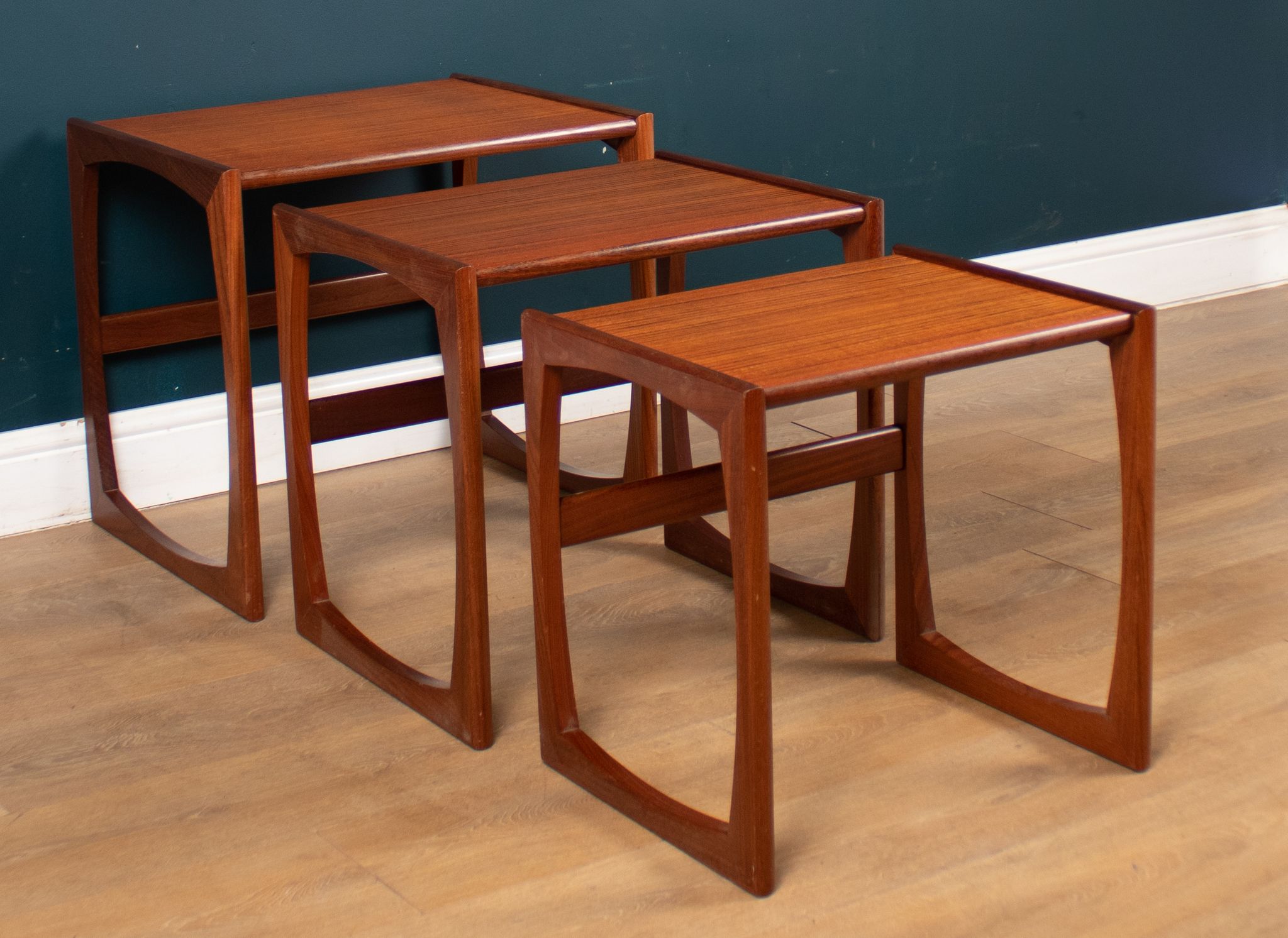 G plan quadrille nest of three coffee tables, 1960