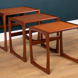 G plan quadrille nest of three coffee tables, 1960