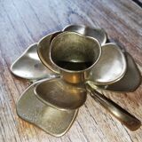 Brass candle holder copper color in the shape of a flower, Vintage