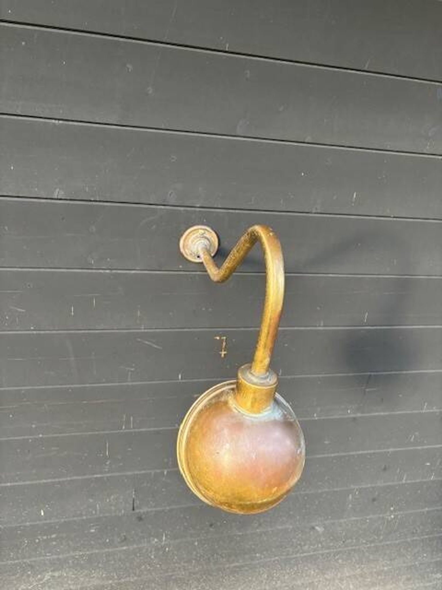 2 industrial wall sconces in brass - Denmark 1970s-80s