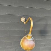 2 industrial wall sconces in brass - Denmark 1970s-80s