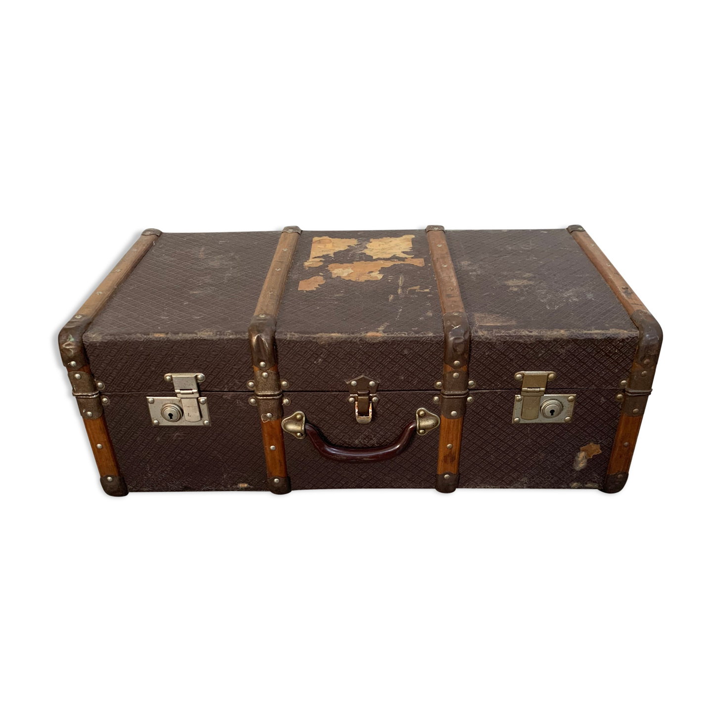 Valise en bois ancienne vintage