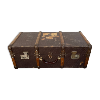 Old vintage wooden suitcase
