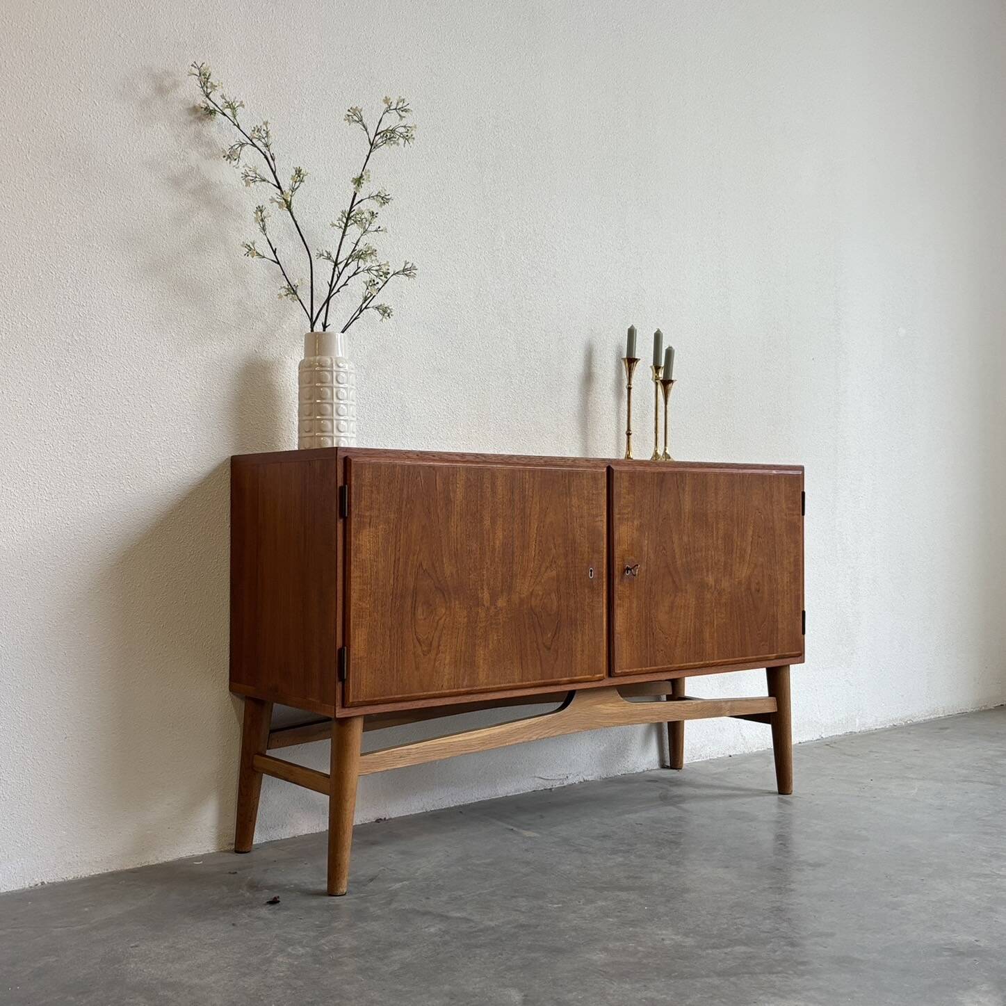 Vintage Danish sideboard teak with oak