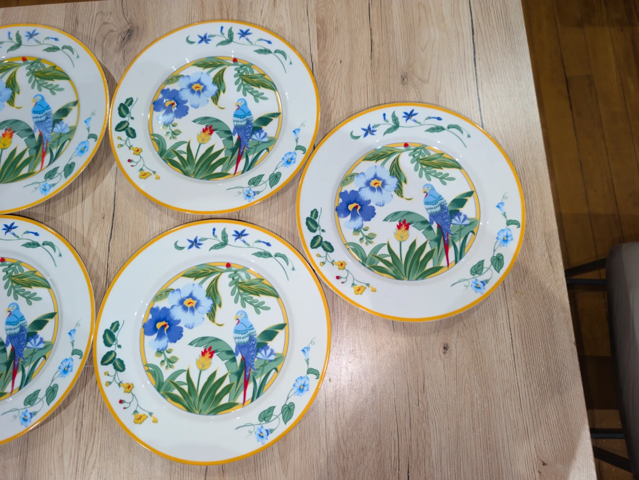 Lot 7 Large Flat Plates Porcelain ARA Pier Import