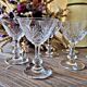 6 verres à pied en cristal ciselé