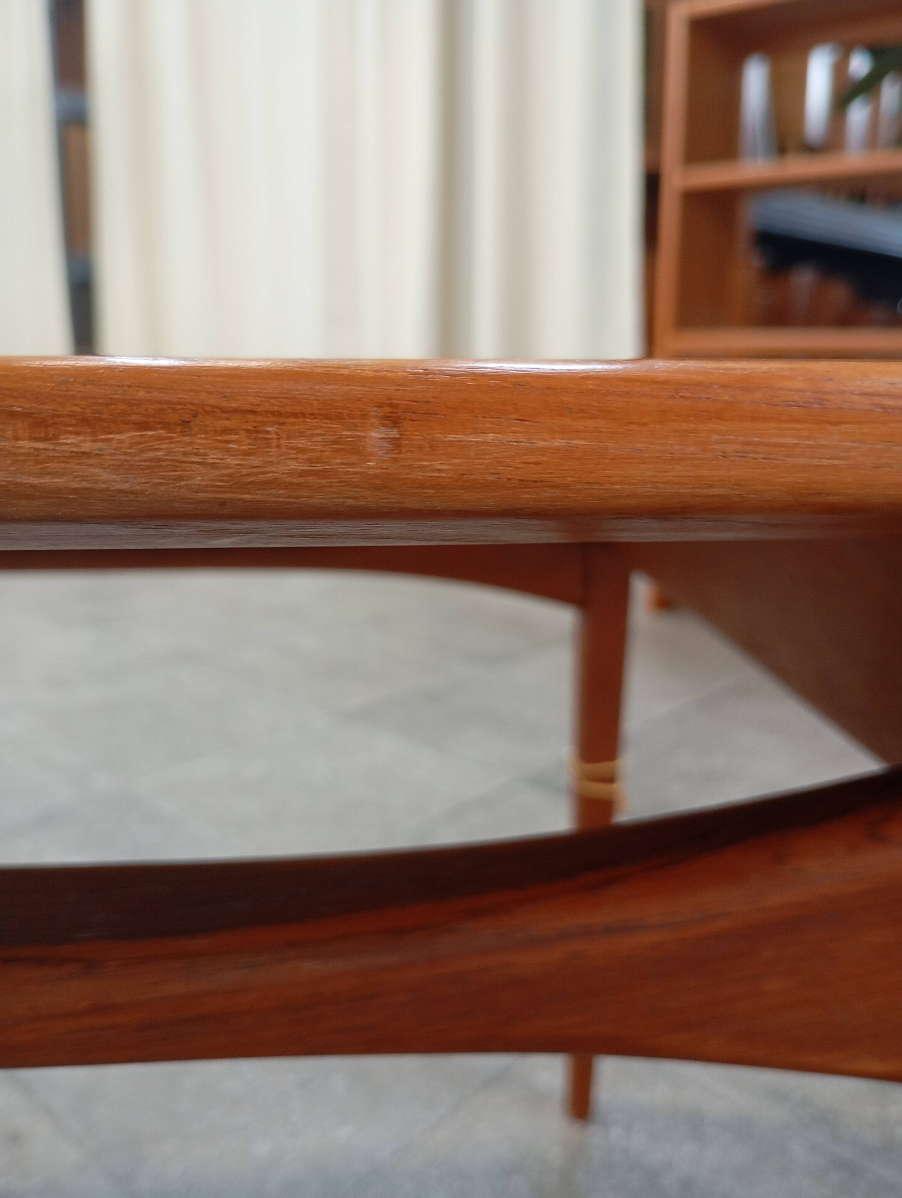 Teak coffee table by Tove & Edvard Kind-Larsen, Denmark, 1960s.