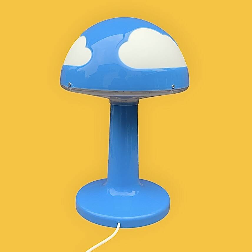 Vintage Skojig Ikea Mushroom Lamp – Cloud Blue – 90s