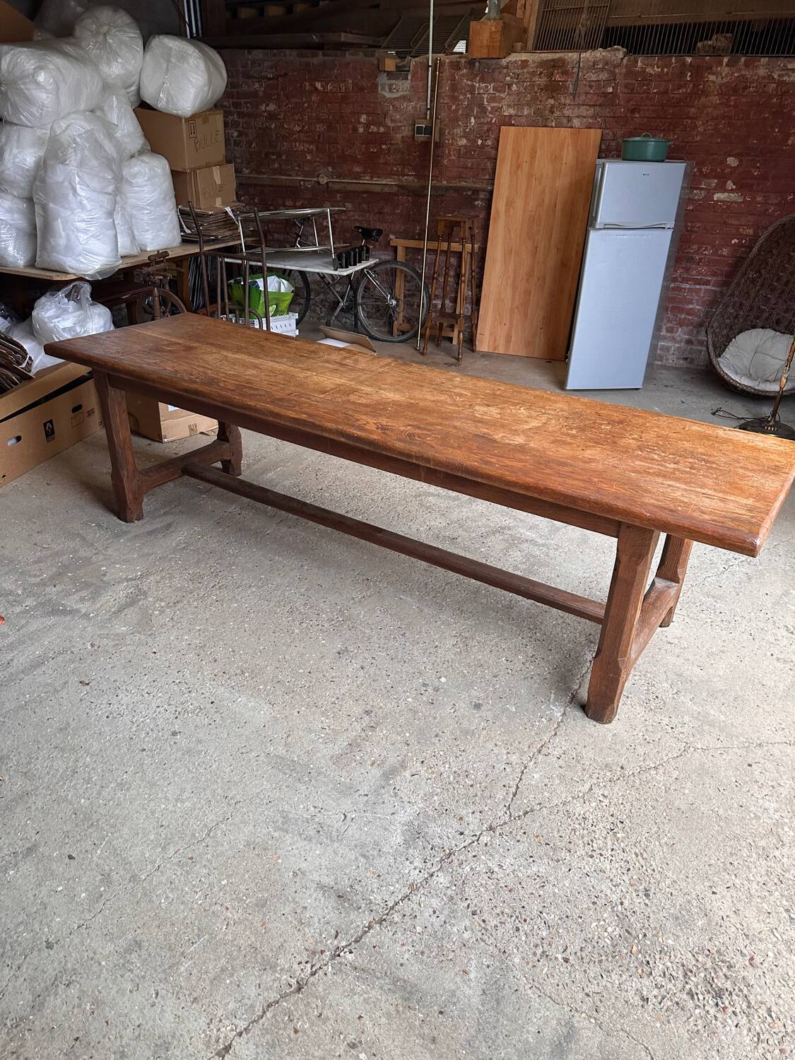 Large oak farm table