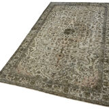 Handwoven overdyed turkish 1970s 163 cm x 265 cm grey carpet