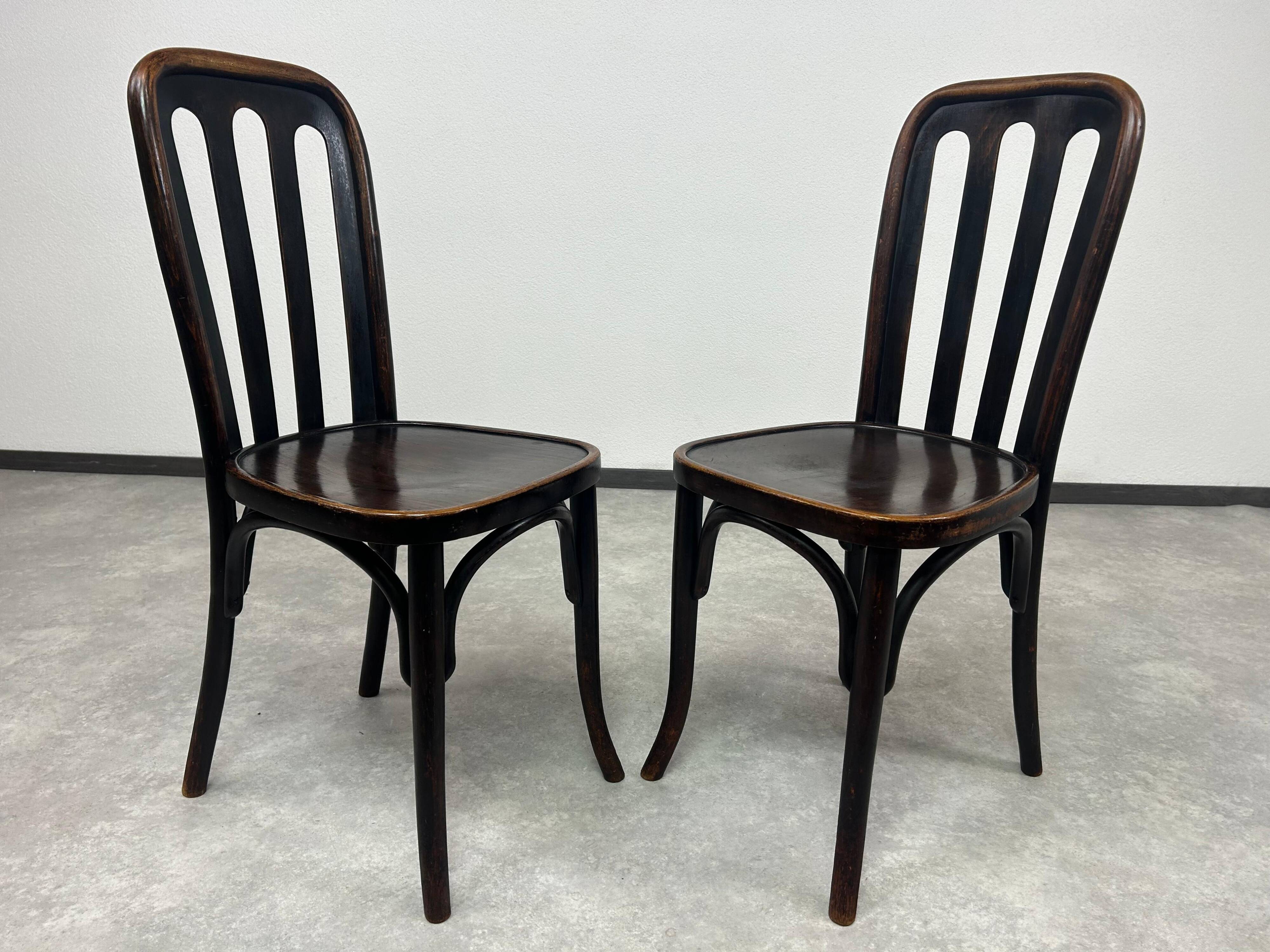Dining chairs Secession No. 413 by Josef Hoffmann for Thonet