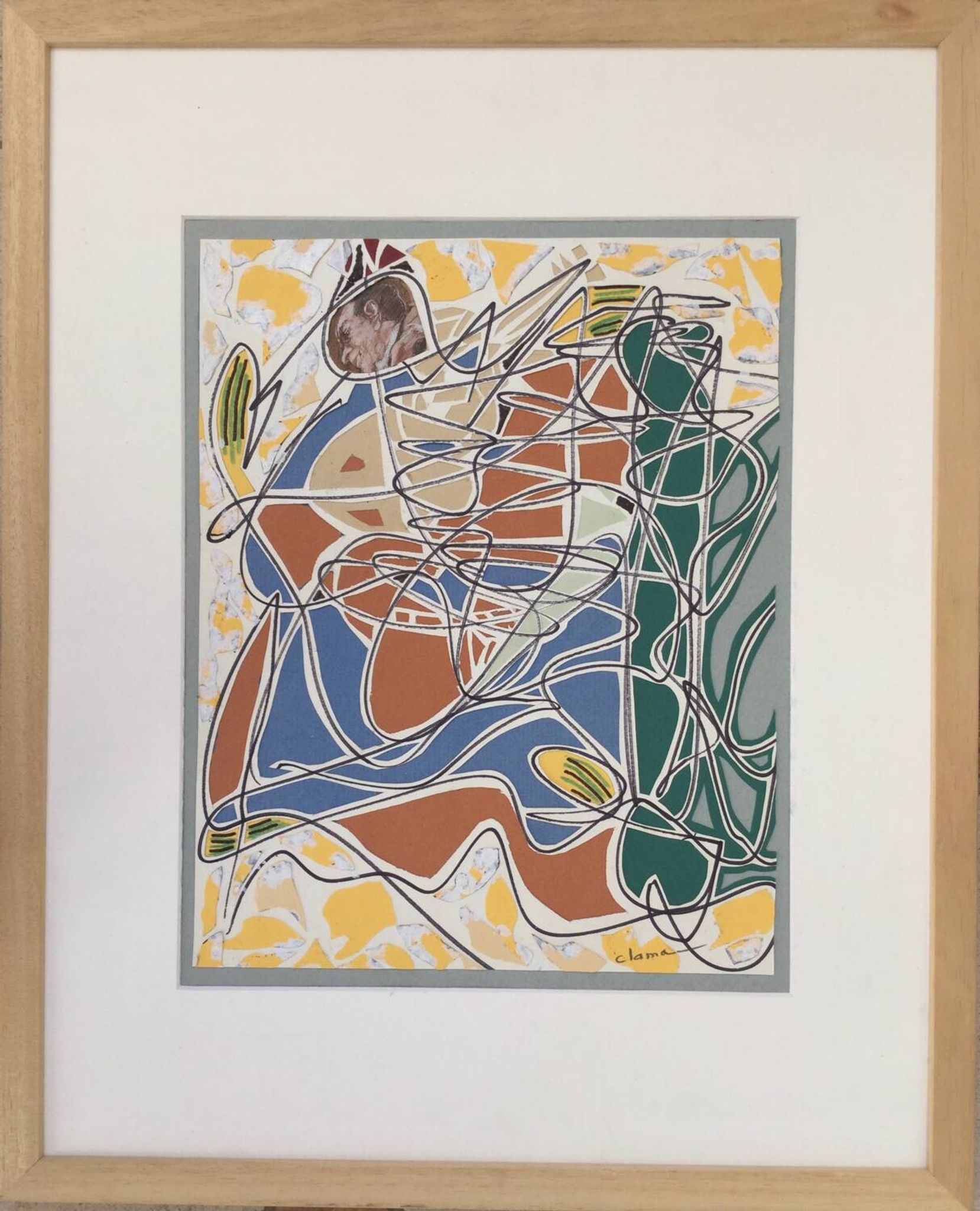 Technique mixte de pierre clamagirand ,1934-2015
