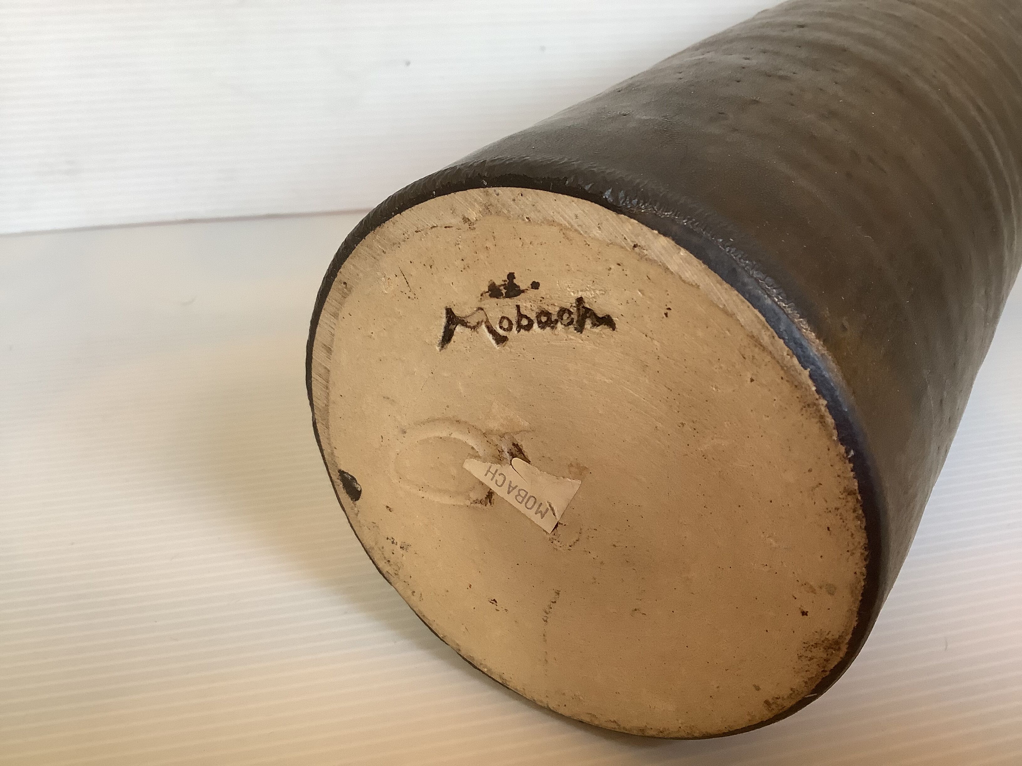 Mobach modernist ceramic roller vase