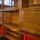 Modular furniture set by Pierre Cruege for Martin Dupuis in light oak, 1960