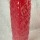 Triangular glass vase waffle effect years 70'