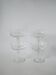 set of 4 very large champagne glasses in engraved crystal 1950 12 x 11 cm
