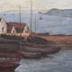 Painting "The Port of Camaret", oil on canvas, signed H. Callot – early 20th century