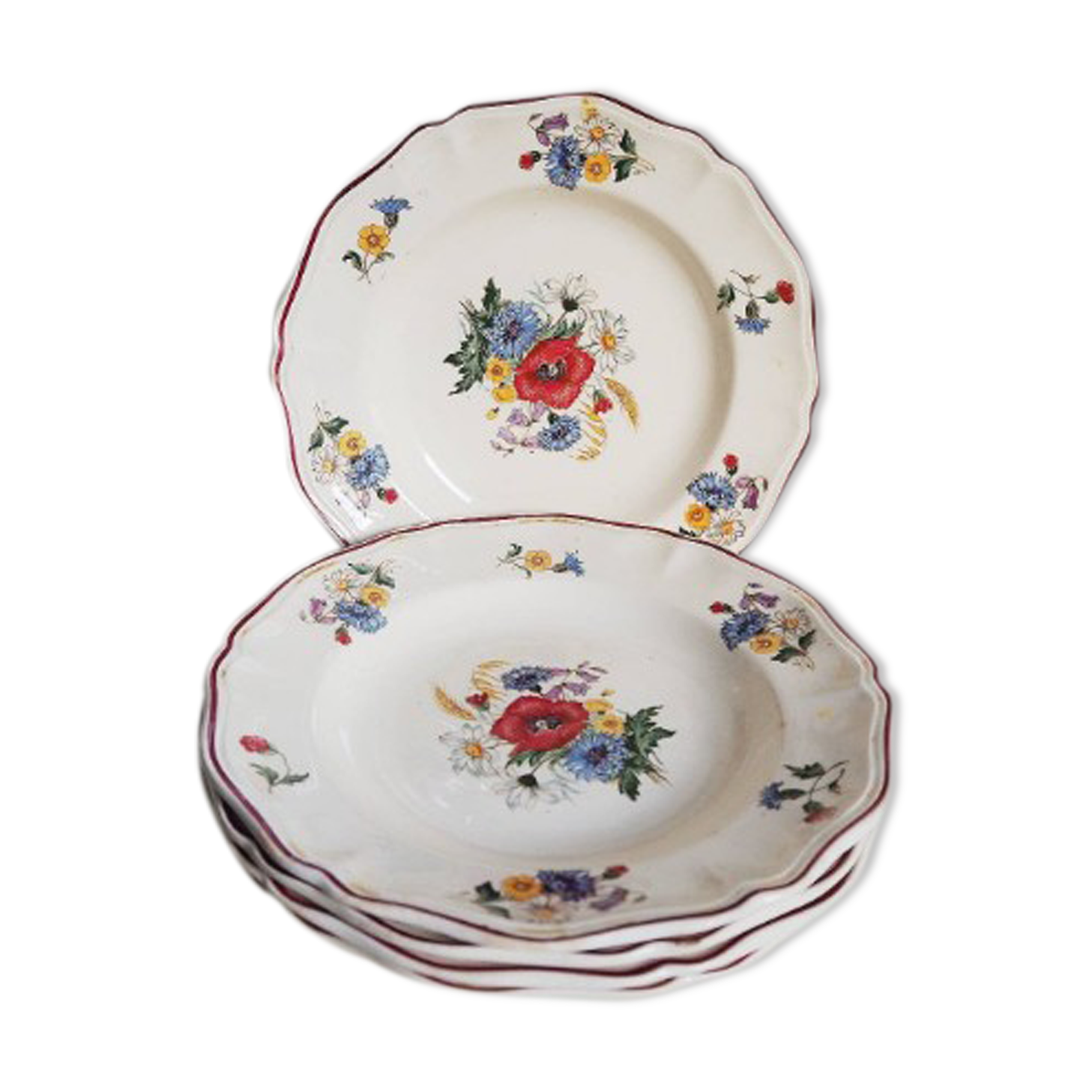 Lot of 5 plates Agreste Sarraguemines