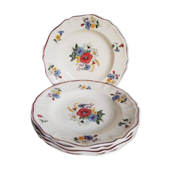 Lot of 5 plates Agreste Sarraguemines