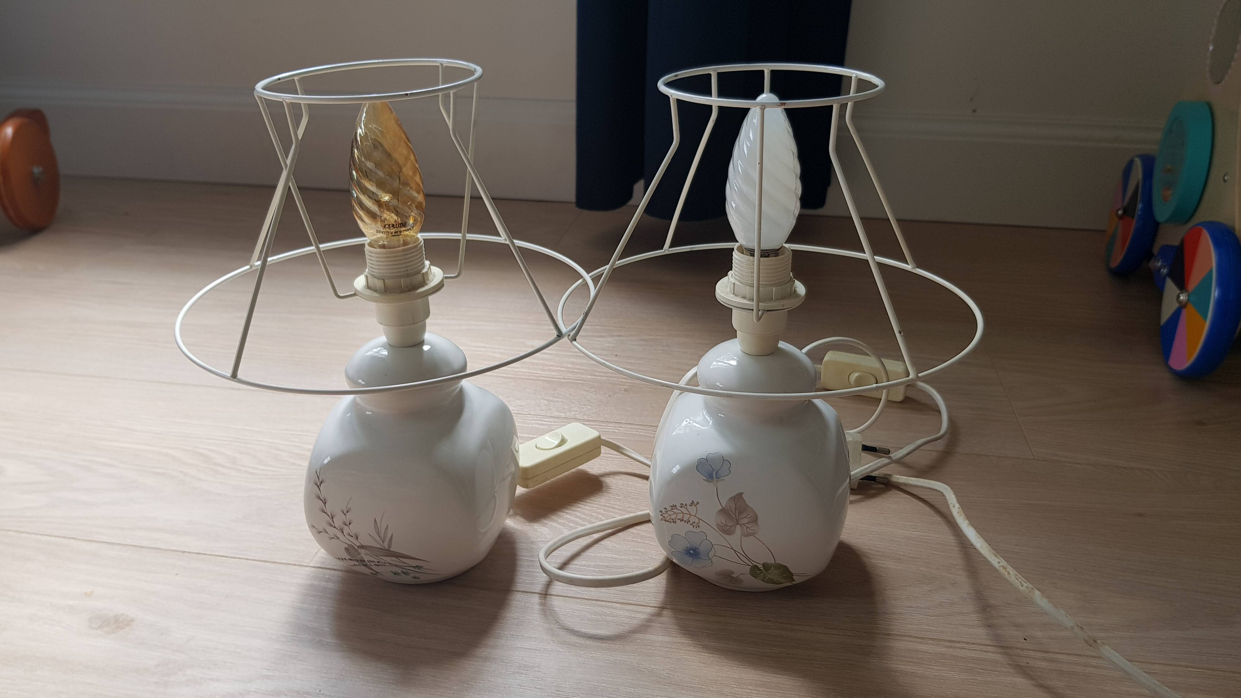 Paire de petite lampes vintage