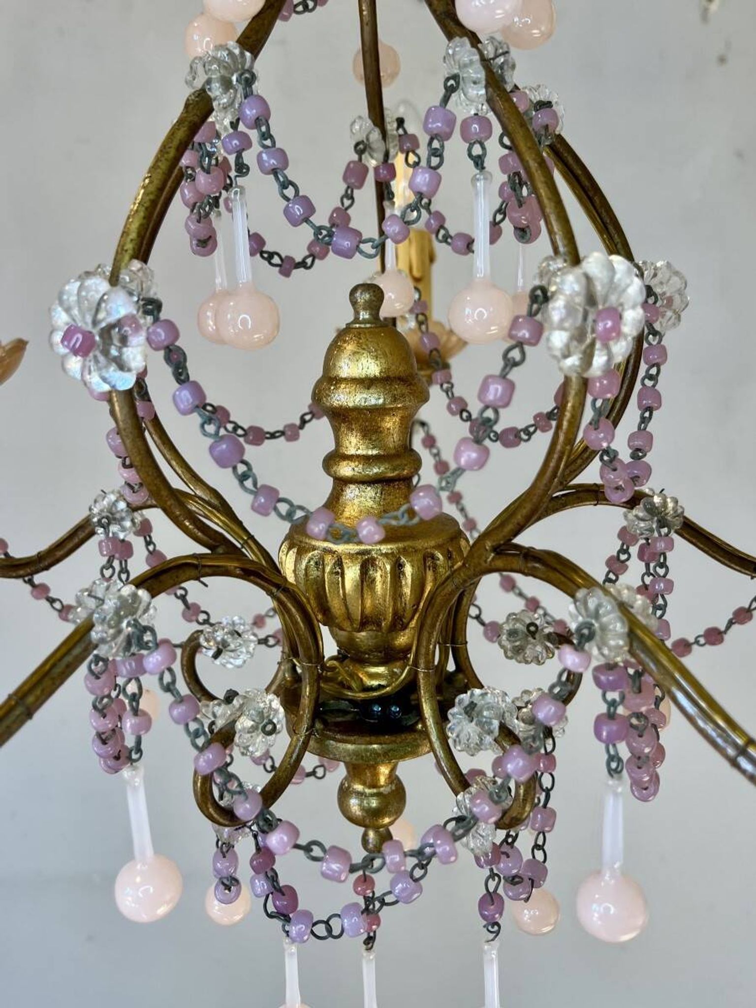 Lustre italien opaline rose