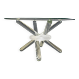 Murano glass arlequin coffee table by Maurice Barilone, 1980s