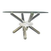 Table basse Arlequin en verre de Murano par Maurice Barilone, années 1980