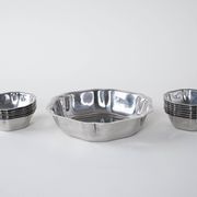 Set of stainless steel bowls, Italian design, 1980s, made in Italy
