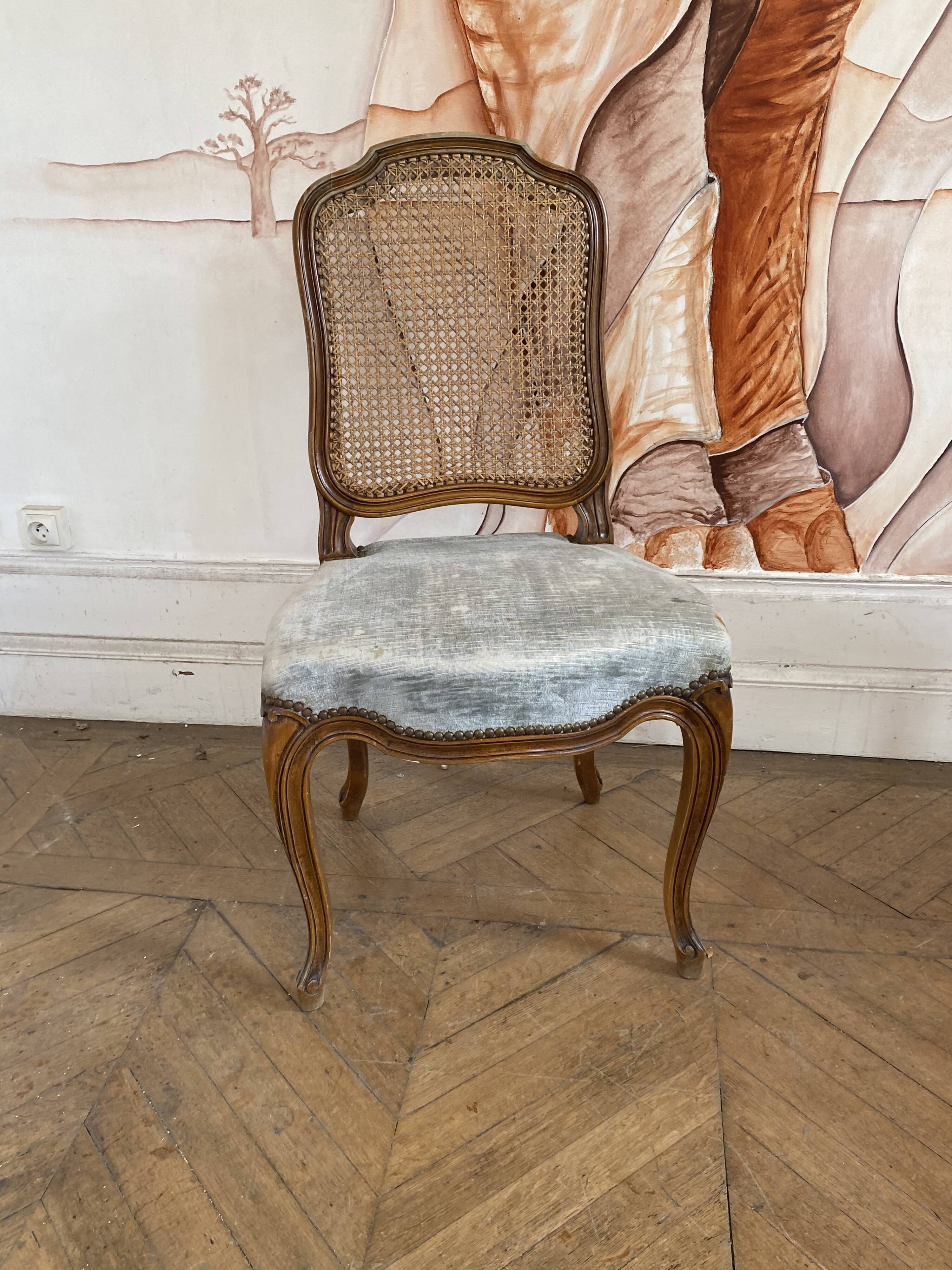 Canned chair Louis 15 style