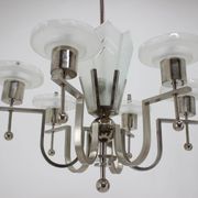 Large Bauhaus chrome pendant, 1930s / Functionalism