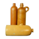 Set of 2 bottles - 1 old terracotta hot water bottle