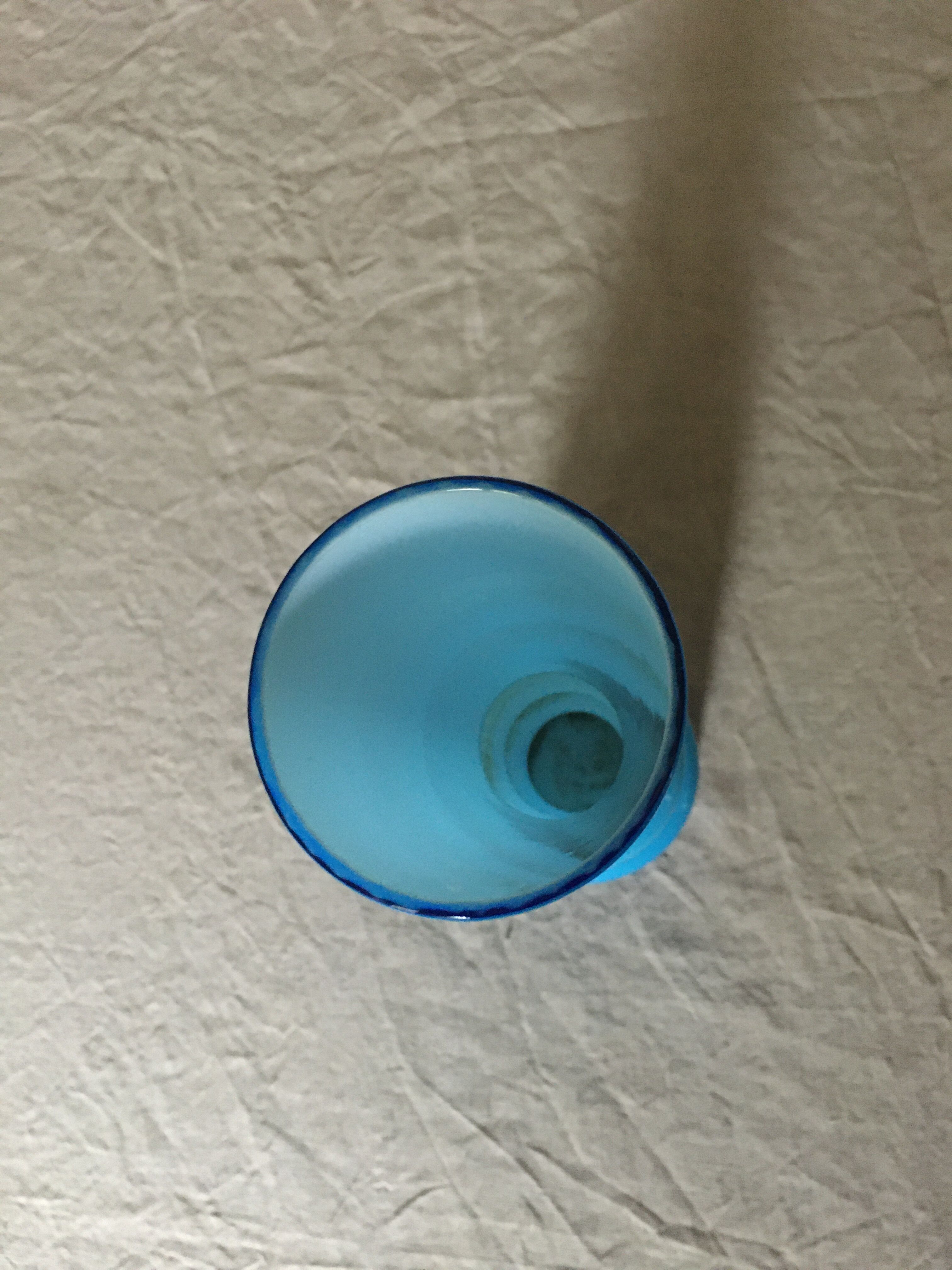 30cm blue opaline soliflore vase