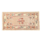 Vintage Chinese rug, beige and pink tones