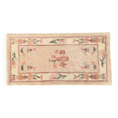 Vintage Chinese rug, beige and pink tones