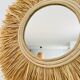 Miroir rond rotin paille, 45 cm
