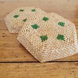 Duo raffia baskets