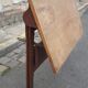 Drawing table wood and vintage metal