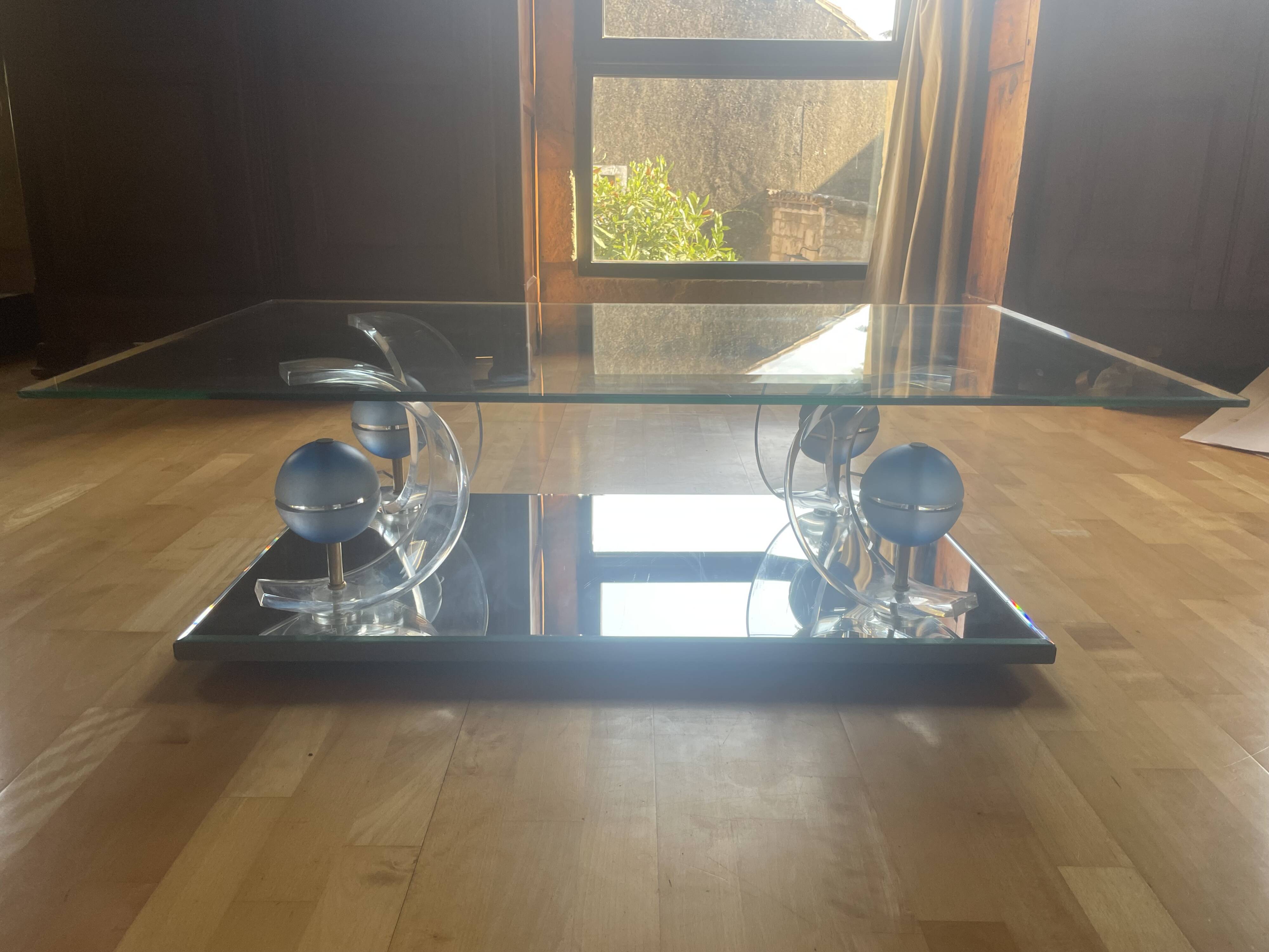 glass coffee table Ligne Roset